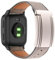 Leder Armbänder für Garmin Venu Sq/Venu Sq Music Armband, mit Verstellbar Magnetische Faltschließe aus Edelstahl Elegant Damen Herren Ersatzarmband mit Garmin Venu Sq/Sq Music Uhrenarmband (D,20mm)