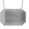 County Engraving Plain Rectangular Pewter Decanter Label Bottle Tag (Whiskey)