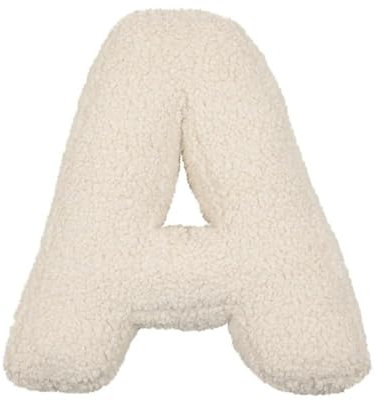 Kinderzimmer Buchstabekissen, Waschbar Langlebig Buchstabe Kissen , Kuschelkissen Kinder Buchstabeform Dekokissen Kopfkissen Zierkissen, Plüsch Kinderkissen für Sofa Dekoration (A,40x35x10 cm)