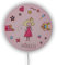 Kinderzimmer Wandlampe Prinzessin, rund, flach mit Schalter, Ø 25cm