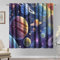 Kzzfqxb 117×138cm Planet Gardinen, Sonnensystem Planeten Asteroid Galaxie Sterne Cartoon Malerei Drape Gardinen Set von 2 Panels für Kinder Jungen, Schlafzimmer Wohnzimmer Fenster Gardinen
