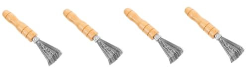 Lurrose 4 Pièces Outil De Composition Protecteurs De Plantes Contre Les Animaux Fausses Tiges Pour Vase Peigne Chaud Grenouille Guirlande Autolaveuse Électrique Fleurs Pot Bois