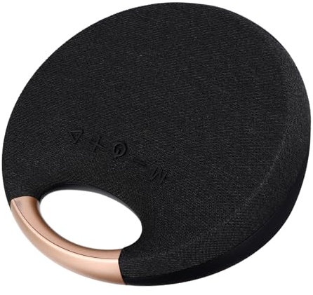 HOMSFOU Kabelloser Funk Lautsprecher Tragbarer Outdoor Bass Lautsprecher Stoffoberfläche Schwarz Mit Ladefunktion Für Unterwegs