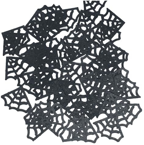 Doodylou Edible Wafer Corner Spider Webs, Decorations 3 x 2.5cm Pack of 24 | Halloween Spiderweb Cupcake Toppers