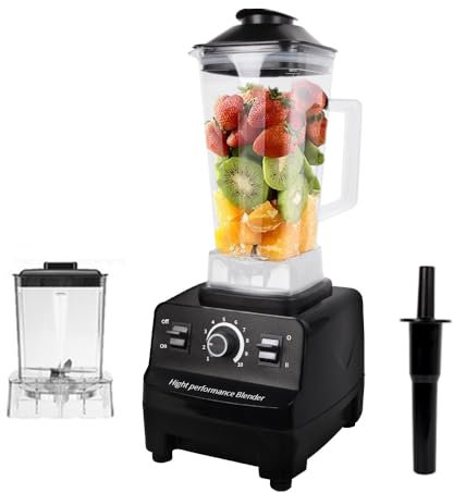 Home Blender Smoothie Machine, Multifunctional Wall Breaker, Maximum Capacity of 2 Liters, Suitable for Milkshakes, Smoothies, Vegetables, Crushed Ice and Frozen Fruits, 10 Speeds + 3200 W