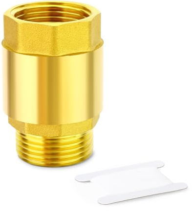ERGAOBOY 1 pièce Clapet Anti-Retour unidirectionnel en Laiton, Filetage BSP 1/2 Femelle et mâle, clapets en Ligne, prévention du refoulement d'eau