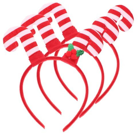 FIXOSHEE Weihnachtshaarschmuck 3 Stück Aus Strapazierfähigem Material Mit Zuckerstangen Motiv Festliche Haarreifen Für Weihnachtsfeiern Und Cosplay Events Für Kinder Und Erwachsene