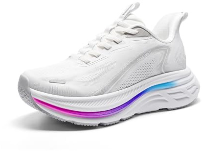 ALLSWIFIT Damen-Straßenlauf-Tennisschuhe, Bequeme Wanderschuhe, sportliche Workout-Gymnastik-Cross-Trainer-Sneaker,Size 38,Weiss,SARS26001W