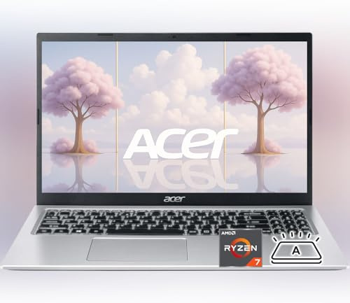 acer Aspire 3 - Computer portatile aziendale con tastiera retroilluminata, CPU AMD Ryzen 7 7730U, 32 GB di RAM, SSD da 1 TB, display FHD da 15,6, Windows 11 Pro con Office 365 per il Web, senza mouse