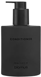 blomus Glasflasche -Kirei- | Conditioner Spender 350 ml | zur Wandmontage mit Schrauben | Badaccessoire Farbe Smoke | Ø 7 x 18 cm | Seifenspender