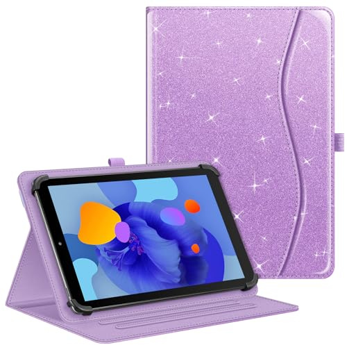 FINTIE Custodia Universale per Tablet 9-11 Pollici (9''-10.5''/10.9''/11'') | [Multi-angli] Protettiva Stand Cover per TECLAST, Blackview, SEBBE, HiGrace, DOOGEE ecc, , Glitter Lavanda