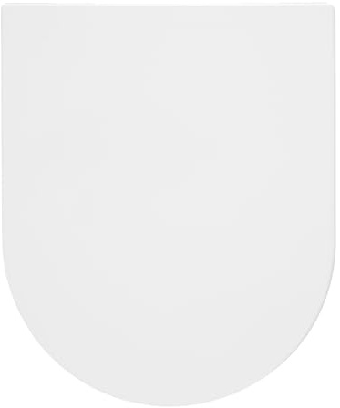 Wirquin 20724949 Abattant WC Disco Blanc | Thermodur, frein de chute, déclipsable, fixation par le dessus, charnières inox, forme D