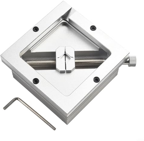 für bga Reballing Station Set 90×90 mm – Alu-Vorrichtung mit 10 Edelstahl-Schablonen (Stencils) Kugel-Ø 0,3–0,76 mm, Halterung Reparatur-Zubehör für Grafikkarten Notebook Hauptplatine PCB Rework(90mm