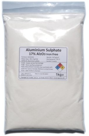 2kg of Aluminium Sulphate Al2(S04)3 Iron Free - Mordant/Purifier/PH reducer