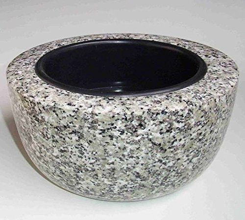 designgrab Modern Grande XL Grabschale Durchmesser 40 cm aus Granit Schlesisch/Striegauer/Dornberg/sehr ähnlich dem Tarn und Bianco Sardo