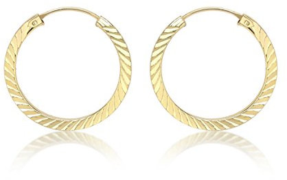 CARISSIMA Damen-Creolen Diamond Cut 15.5mm Hoop 375 Gelbgold - 1.51.1889