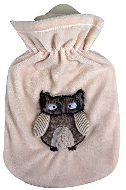 Sänger Wärmflasche 0,8L Eule Oli, Wärmeflasche Wärmekissen Bezug Tiermotive Eule Oli