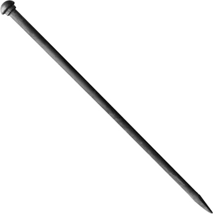 PDL – Pegdev Premium 16mm Mushroom Head Pegs - Heavy Duty Gazebo & Marquee Anchors – Ground Pegs, Tent, Bouncy Castle. UK Made with Collar – Hook. (Mushroom Head with Collar 850mm, Pack of 8)