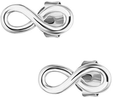 cai Damen Ohrstecker 925/- Sterling Silber 0,4cm rhodiniert ohne Stein weiß 274220043
