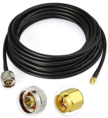 Superbat Cavo RG58 Cavo SMA N 7.6m N Maschio verso SMA Maschio 50Ohm Cavo Estensione Antenna a Bassa Perdita per Antenna WiFi, per Antenne di Rete senza Fili 3G 4G LTE