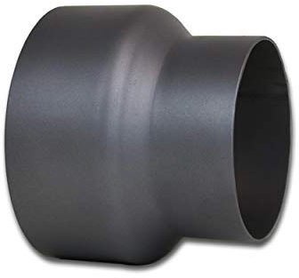 LANZZAS Reducción de tubo de horno de 150 mm a 120 mm. Color: gris fundido, diámetro de 150 mm. Se pueden encontrar más tubos de nuestra gama.