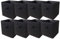 BonChoice Foldable Storage Cubes Boxes Pack of 8 with Handle for Home Organization, Fabric Wardrobe Storage Box Organizer Basket Bins for Clothes Bedding Toys Towels, Collapsible & Durable (Black, 8)