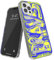 Diesel Designed for iPhone 12 / iPhone 12 Pro 6.1 Case, Clear Snap Case, Shockproof, Drop Tested Protective Cover with Raised Edges, Blue/Lime, 42564, Neon Lime/Blue