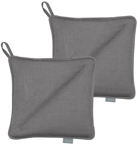 Södahl Soft Topflappen aus 100% Baumwolle, 20 x 20 cm, 2er-Set, Grau