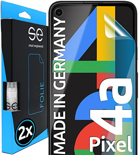 2x se® 3D SCHUTZFOLIE Transparent für Google Pixel 4a,Selbstheilend, 100% Fingerabdruck & FaceID kompatibel, einfache blasenfreie Installation, Ultra-Klar, Stoß-Kratzfest, aus Deutschland