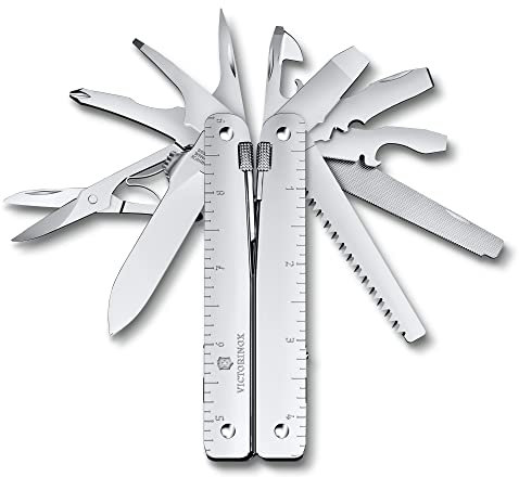 Victorinox Swiss Tool MX, Schweizer Taschenmesser, 26 Funktionen inkl. Zange, Schraubendreher, Dosenöffner, Nylon-Gürteltasche