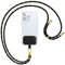 mtb more energy® Chaîne universelle pour téléphone portable - Rayé noir + doré - Pièces métalliques de couleur or - Compatible avec de nombreuses coques de téléphone portable - Cordon à accrocher