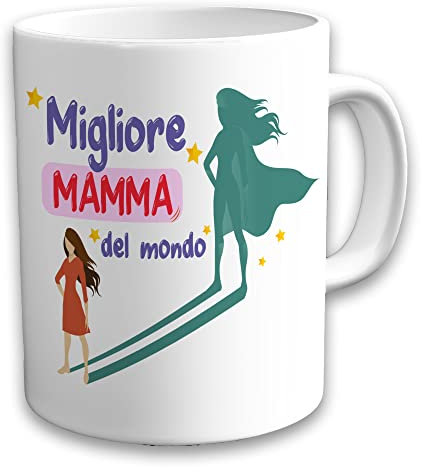 Tazza Mamma , Idea Regalo Festa Della Mamma,Idee Regali Originali Festa Della Donna, Tazzina Per Una Super Mamma , Tazza Mamma Migliore Del Mondo , Per Una Colazione D'eccellenza, Tazza In Ceramica