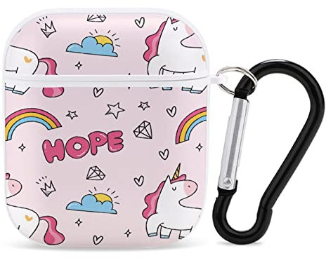 Airpods-Hülle Regenbogen-Einhorn Airpod Hard Case Cover Kopfhörerhüllen Für Apple Airpods1 Airpods2