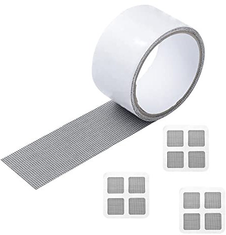 YSDYY Mosquito Net Repair Tape, 5cm x 2m, Grey, Tape for Mosquito Net Repair, Includes 3 Repair Stickers