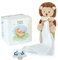 Doudou et Compagnie Unicef DC3983 Kuscheltier, Schnuller, Schnuller, Igel, Blumenbox, 12 cm, Geschenkidee zur Geburt, für Mädchen und Jungen