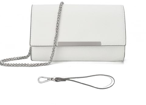 AFKOMST Small Clutch Purses for Women Summer Crossbody Bags and Straw Wristlet Handbags with Chain Strap