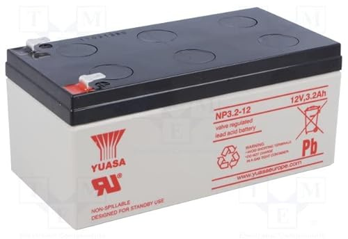 Yuasa 12v-3.2ah burglar alarm panel recharegable battery.