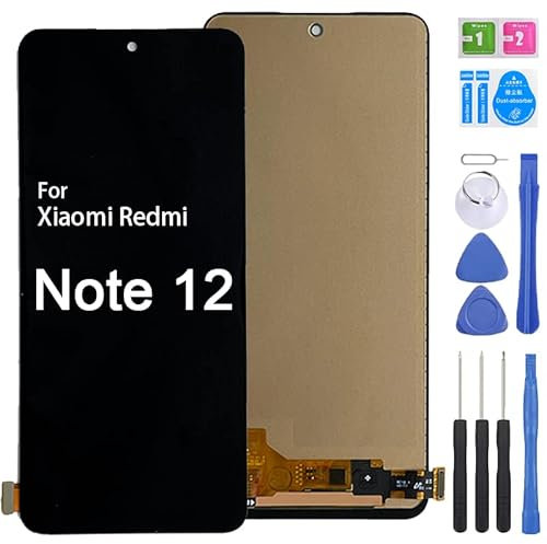 iYAiYO Pantalla Incell Digitalizador Pantalla Táctil Reemplazo Compatible con Xiaomi Redmi Note 12, 22111317I Pantalla Completa con Herramientas-Negro