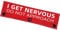 Advivio I Get Nervous Do Not Approach, Red Funny Dog Leash Sleeve, Shy Rescue Leash Wrap - 8.7 inches