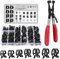 WiMas 150 fascette stringitubo a molla per tubo del carburante in 7 misure, in silicone, 15-22 mm, morsetto dell'aria a bassa pressione con un kit assortito di pinze per tubi flessibili