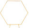 Trimming Shop Hexagon Arch Stand 6.5ft Party Background Decoration Gold Metal Arch Backdrop Stand Garden Arbors for Wedding Reception Valentines Baby Shower Engagement Birthday Decor