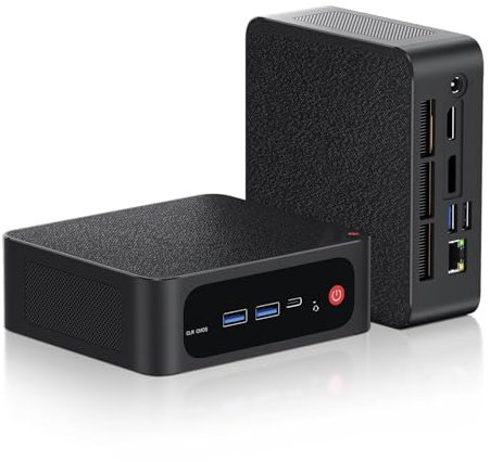 Beelink SER5 Pro Mini PC, AMD Ryzen 7 5825U(8C/16T) up to 4.5GHz, Mini Computer 32GB DDR4 RAM 500GB NVME SSD, Micro PC 4K@60Hz Triple Display, 1000M LAN/WiFi6/BT5.2