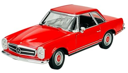 Mercedes-Benz SL-Klasse 230SL Pagode Coupe Rot W113 1963-1971 1/24 Welly Modell Auto Die Cast