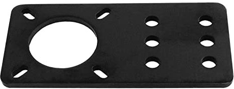 Perfekte NEMA17 Schrittmotor Montageplatten Schwarz Schrittmotor Aluminium Montageplatte Zubehör Poröses Design Flache Halterung Schwarz