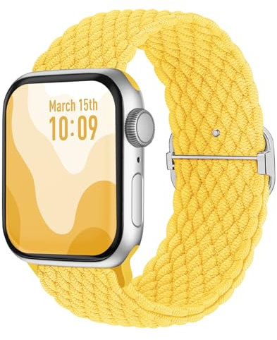 Suitisbest Braided Band Compatible with Apple Watch Straps 40mm 41mm 38mm 42mm 44mm 45mm 46mm 49mm Women, Anti-Slip Stretchy Elastic Strap for iWatch Band SE Ultra2/Ultra 10 9 8 7 6 5 4 3 2