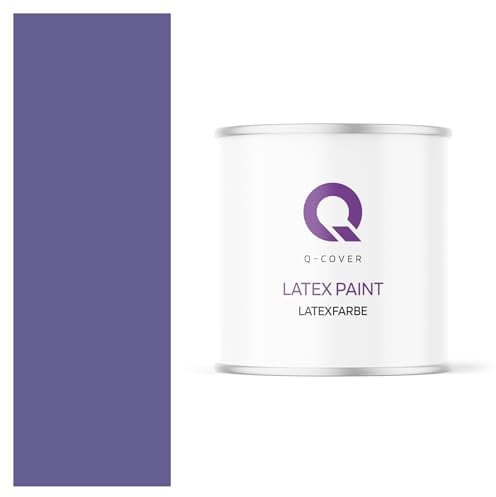 Q-COVER Latexfarbe 2 L Dunkel Violett Innenfarbe Wandfarbe Deckenfarbe Klasse 3 Mattfarbe Scheuerfest Hohe Deckkraft