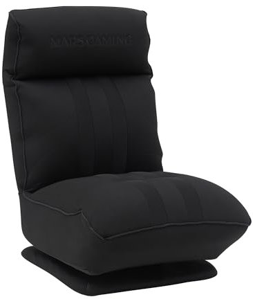Mars Gaming MGC-Throne, Sofá Gaming Ergonómico, Base con Rotación 360°, Respaldo y Reposacabezas Ajustables, Espuma de Alta Densidad, Diseño Versátil Plegable, Sofá PC con Estructura Robusta, Negro