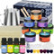 Kerzen Selber Machen Kit, DIY Kerzen Handwerk Werkzeuge Set mit Kerzendosen, Gießtopf und Löffel, Dochte Aufkleber, Düfte, Candle Dochte, Candle Dochte Halter, Farbblock, Etikett und Bienenwachs