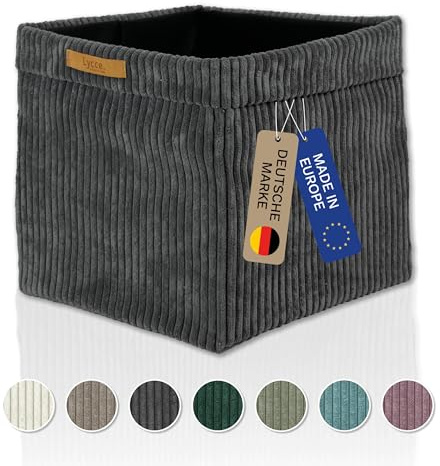 Lycce Kallax Box Cord, Faltbox + abnehmbarer Bezug | d.grau