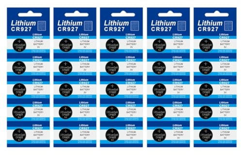 ZYHARUKO Knopfzellenbatterie, 3 V, Lithium-Knopfzelle CR927/CR1220/CR1620/CR1632/CR2016/CR2025/CR2450, 25 Stück/5 Stück
